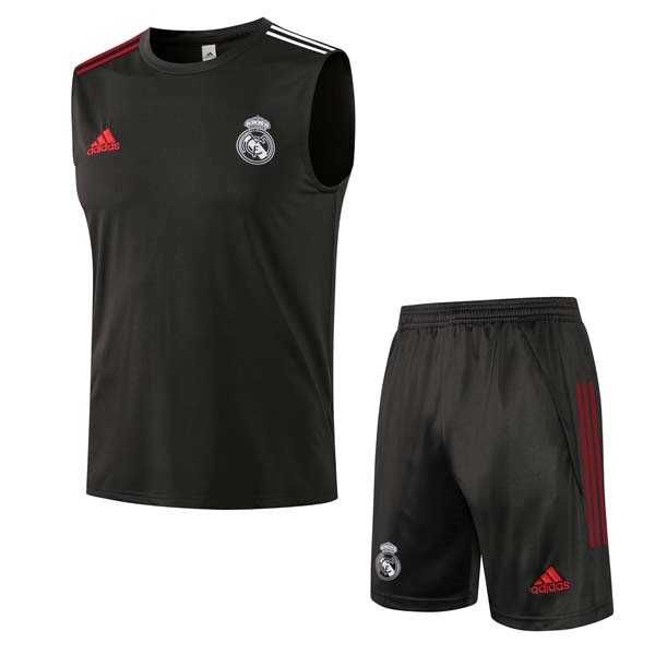 Trikot Real Madrid Ärmellos Anzüge 2022 Schwarz 2 Günstige Fußballtrikots